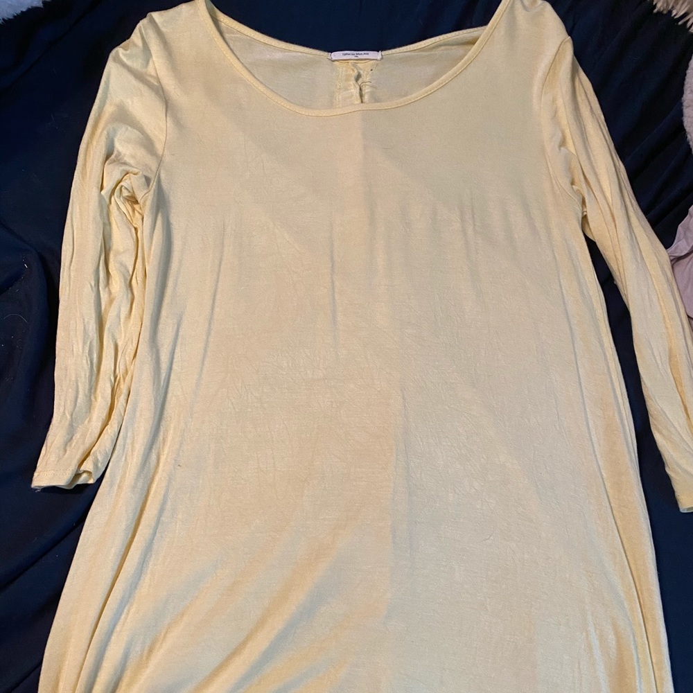 Long sleeve yellow dress